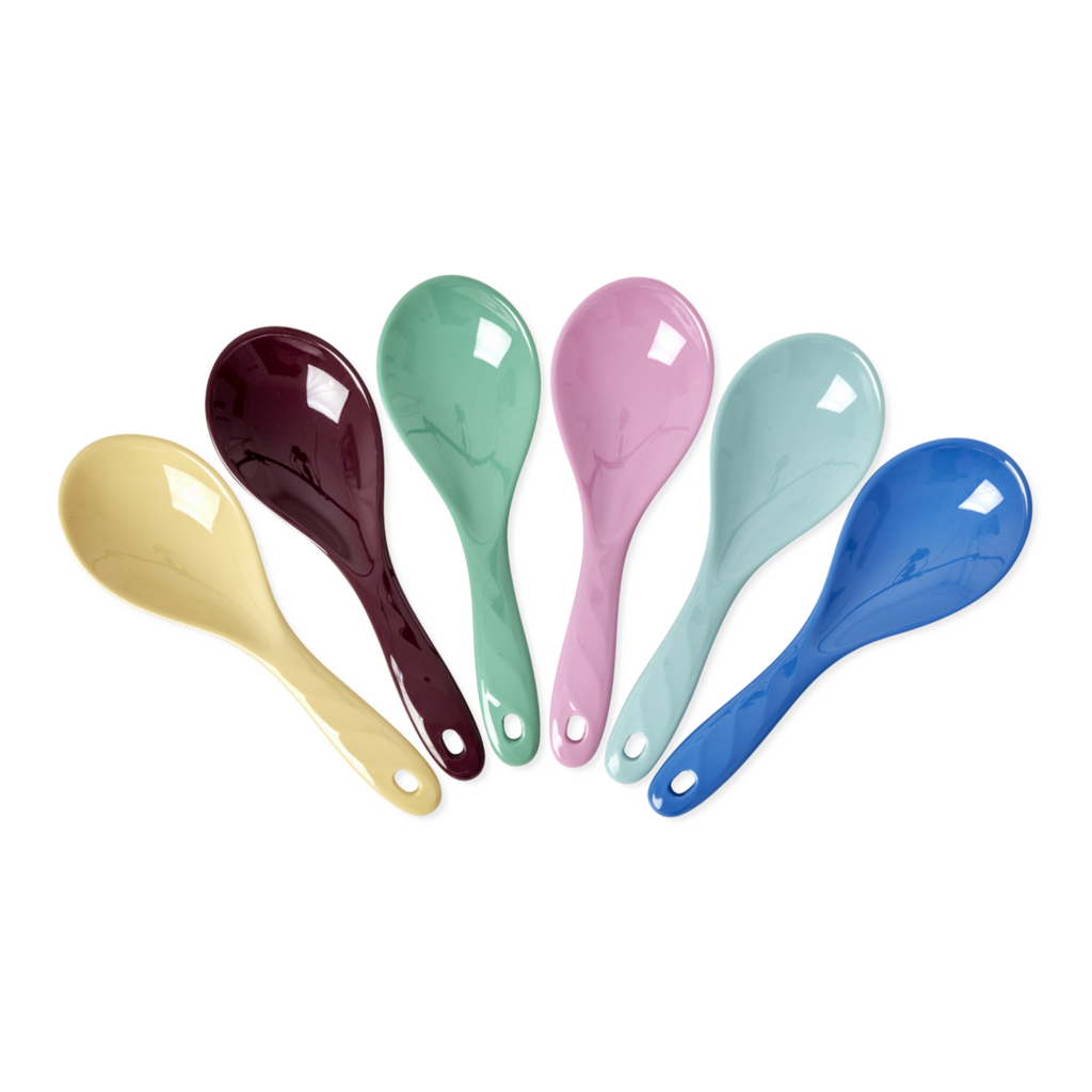 RICE Melamin Salatlöffel Show Your True Colors Einfarbig 6er-Set online kaufen bei SKANDEKO