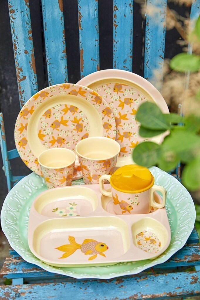 RICE Melamin Schnabeltasse Goldfish Print online kaufen bei SKANDEKO (Ansicht 2)