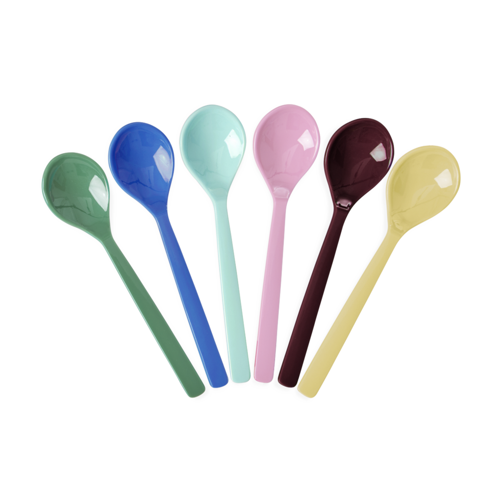 RICE Melamin Teelöffel Show Your True Colors Einfarbig 6er-Set online kaufen bei SKANDEKO