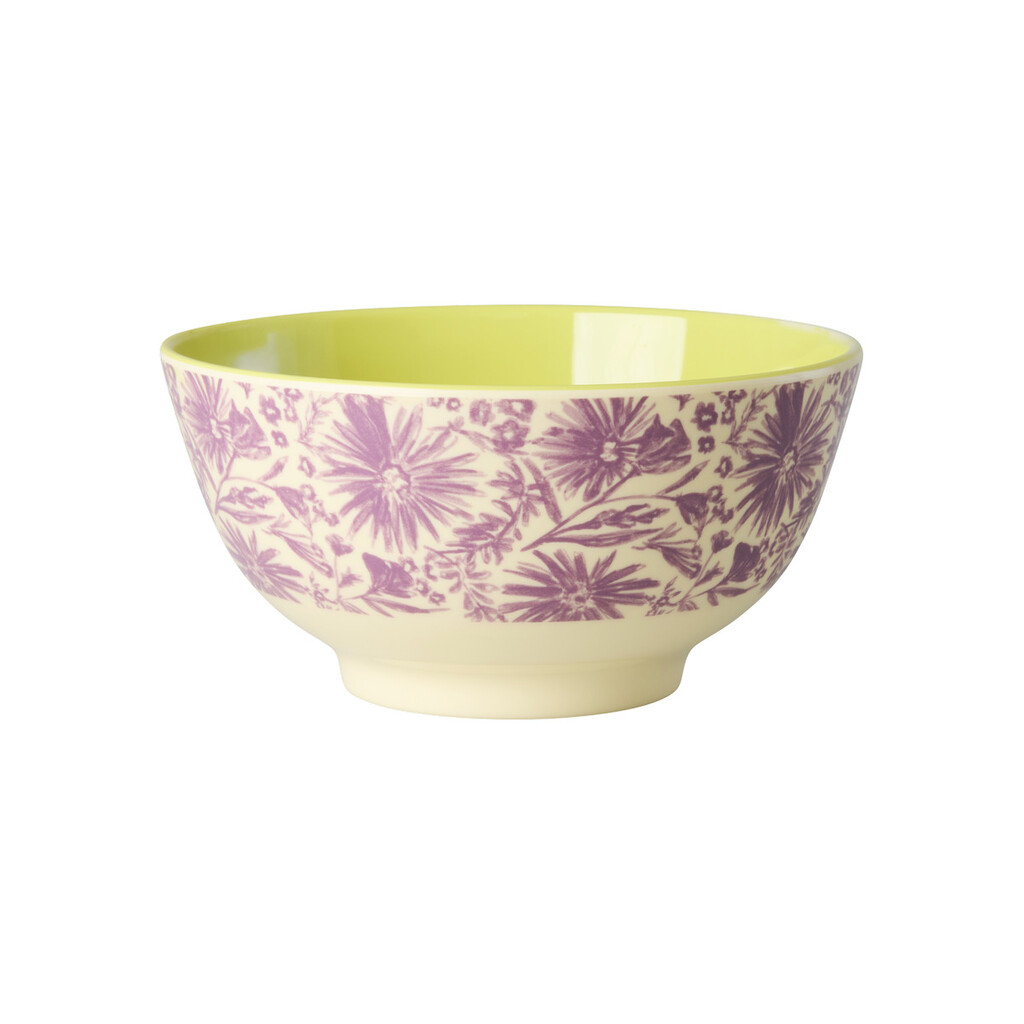 RICE Melamin Schüssel Flower Press - Medium online kaufen bei SKANDEKO