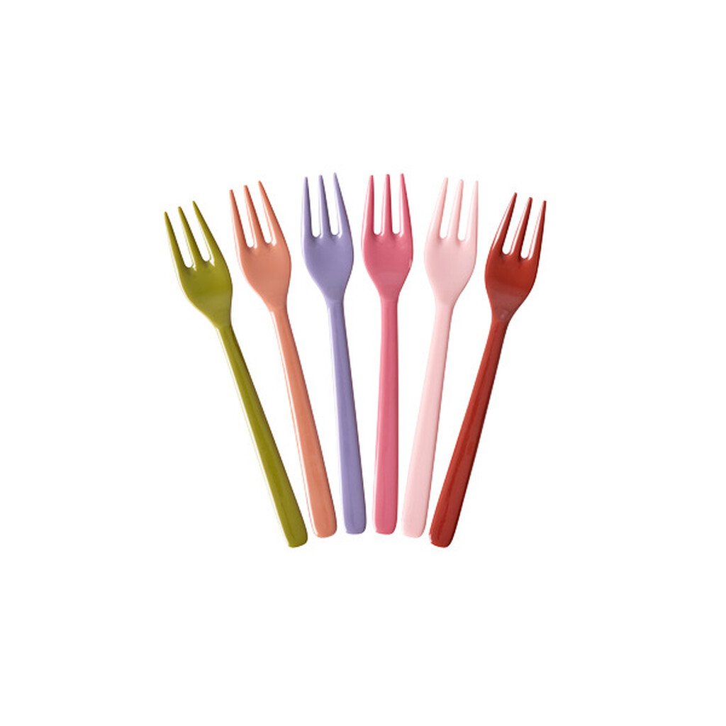 RICE Melamin Kuchengabeln 6er-Set Solid Colors online kaufen bei SKANDEKO