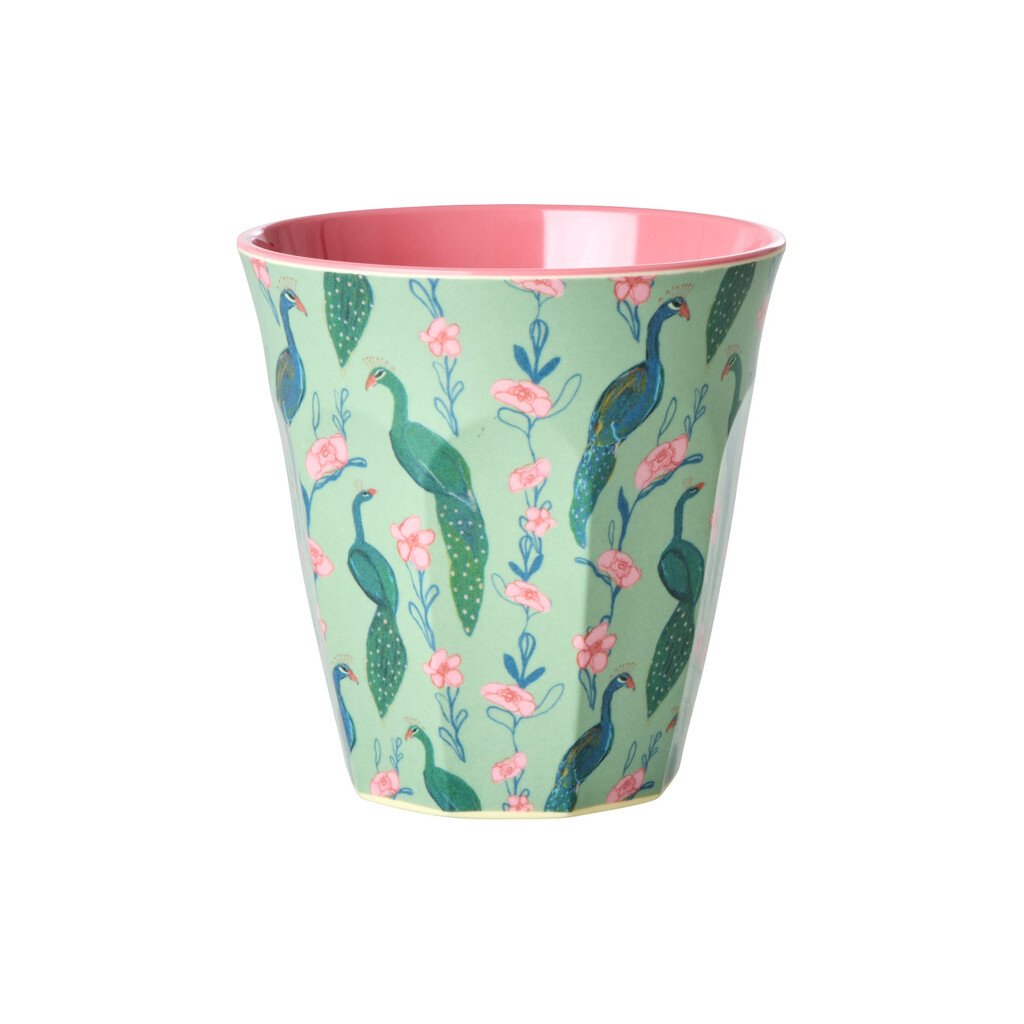 RICE Melamin Becher Peacock Power Medium online kaufen bei SKANDEKO