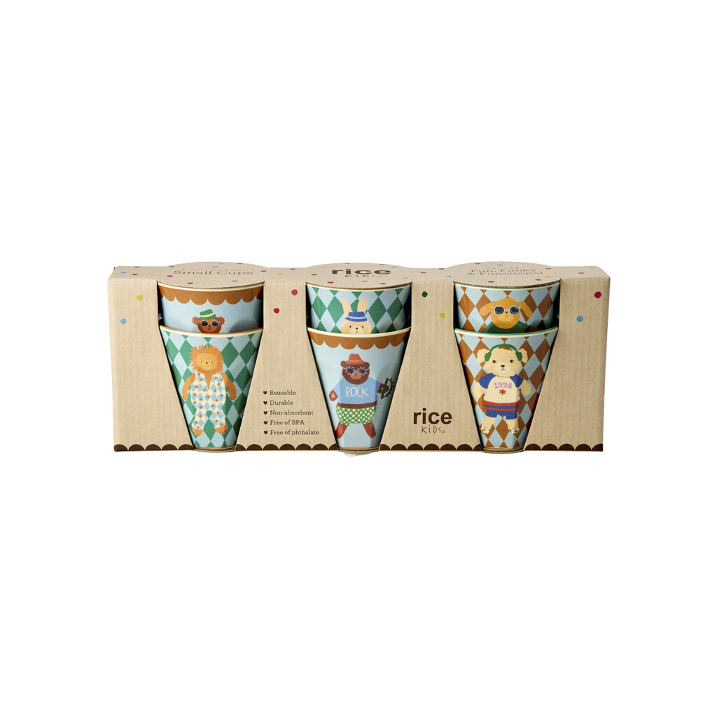 RICE Melamin Kinderbecher Music Band Small 6er-Pack online kaufen bei SKANDEKO