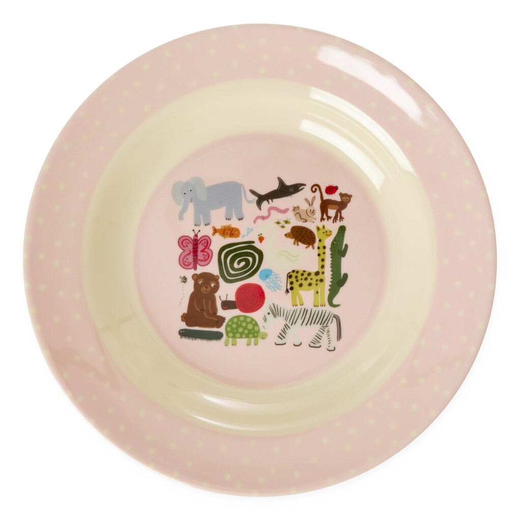 RICE Melamine Kinderschüssel Wildlife Print online kaufen bei SKANDEKO