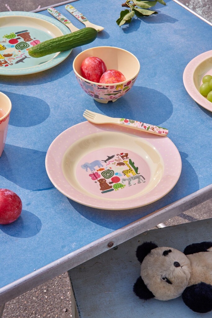 RICE Melamine Kinderschüssel Wildlife Print online kaufen bei SKANDEKO (Ansicht 2)
