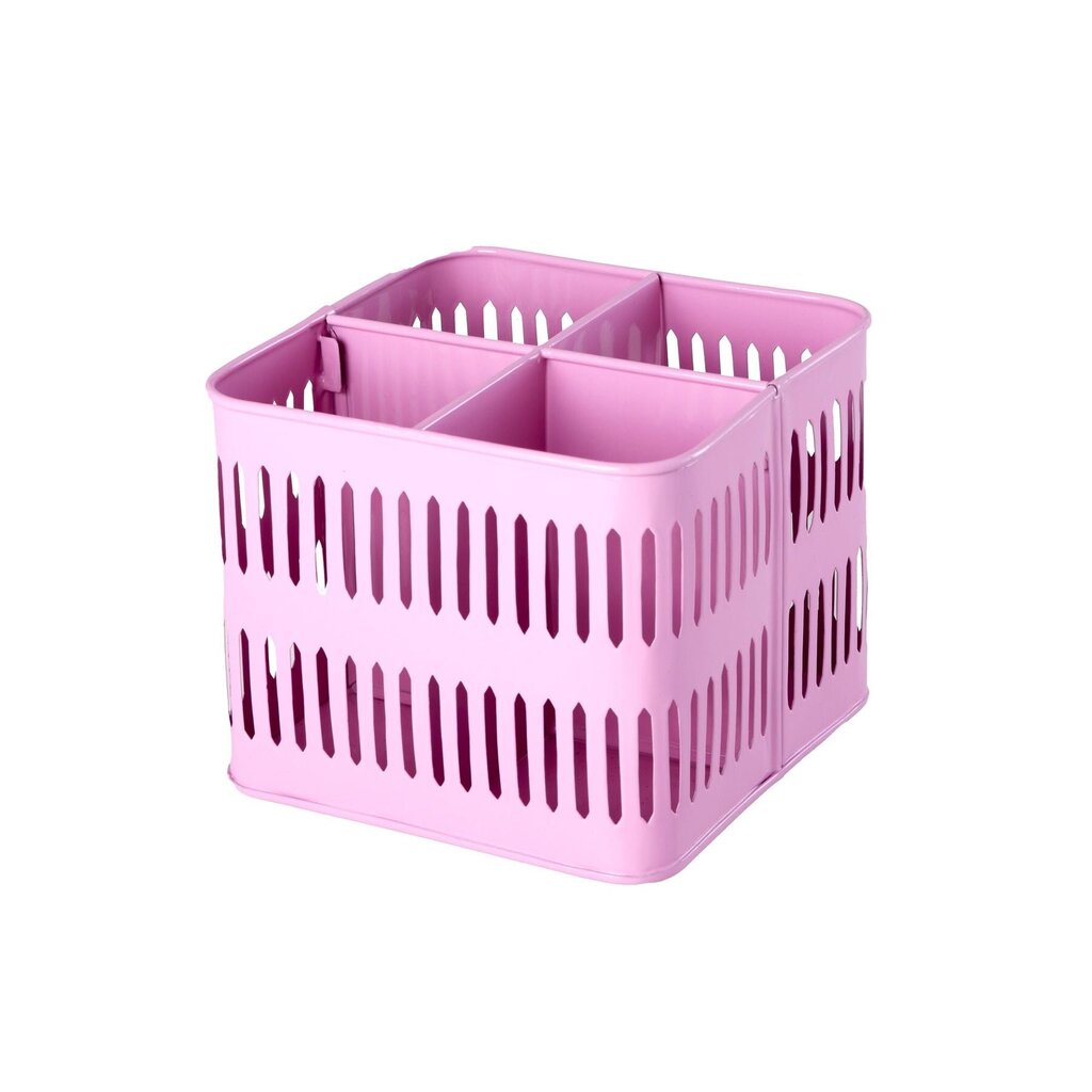 Metall Korb quadratisch pink