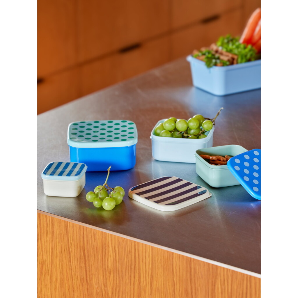 Kunststoff Frischhaltedosen-Set Stripes & Dots (4er-Set)