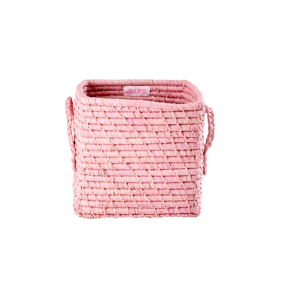 RICE quadratischer Korb Raffia