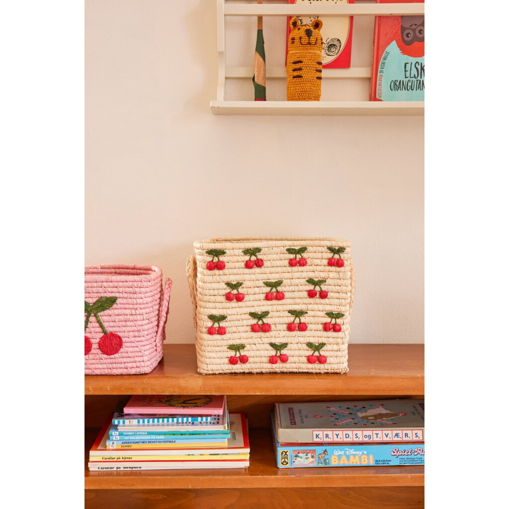RICE Raffia Korb 30x30x25 cm, Cherries All Over online kaufen bei SKANDEKO (Ansicht 2)