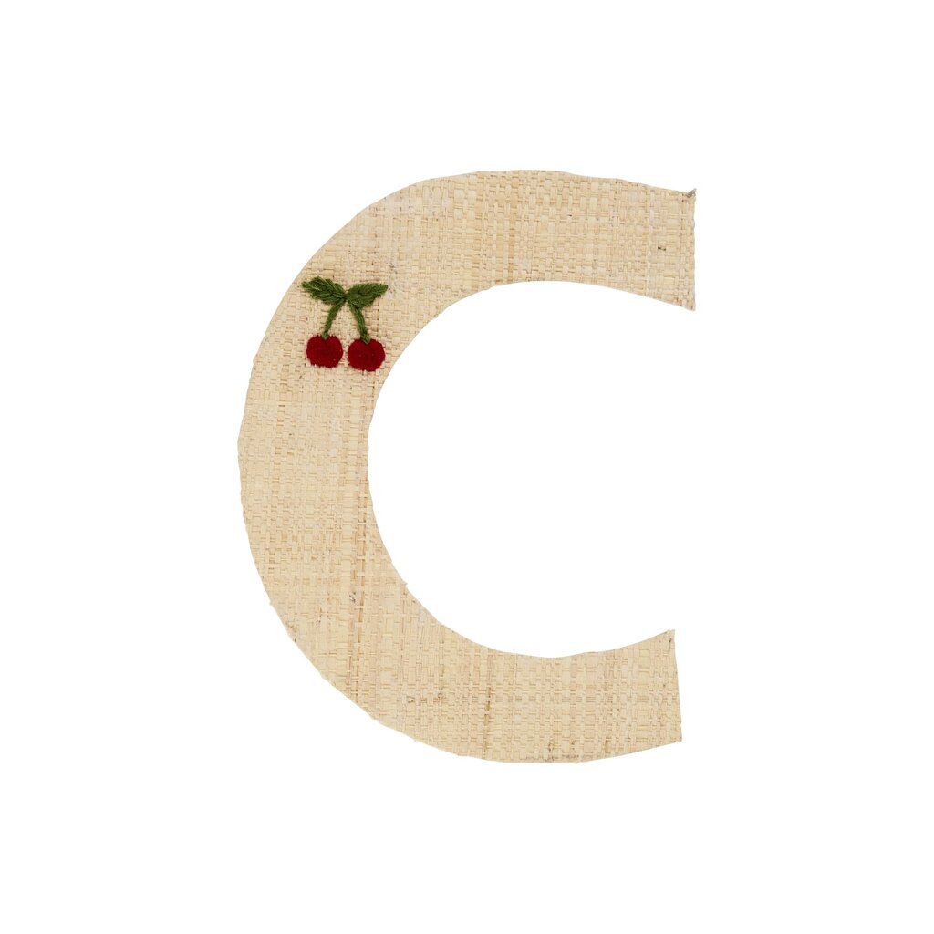 Raffia Buchstaben Sticker