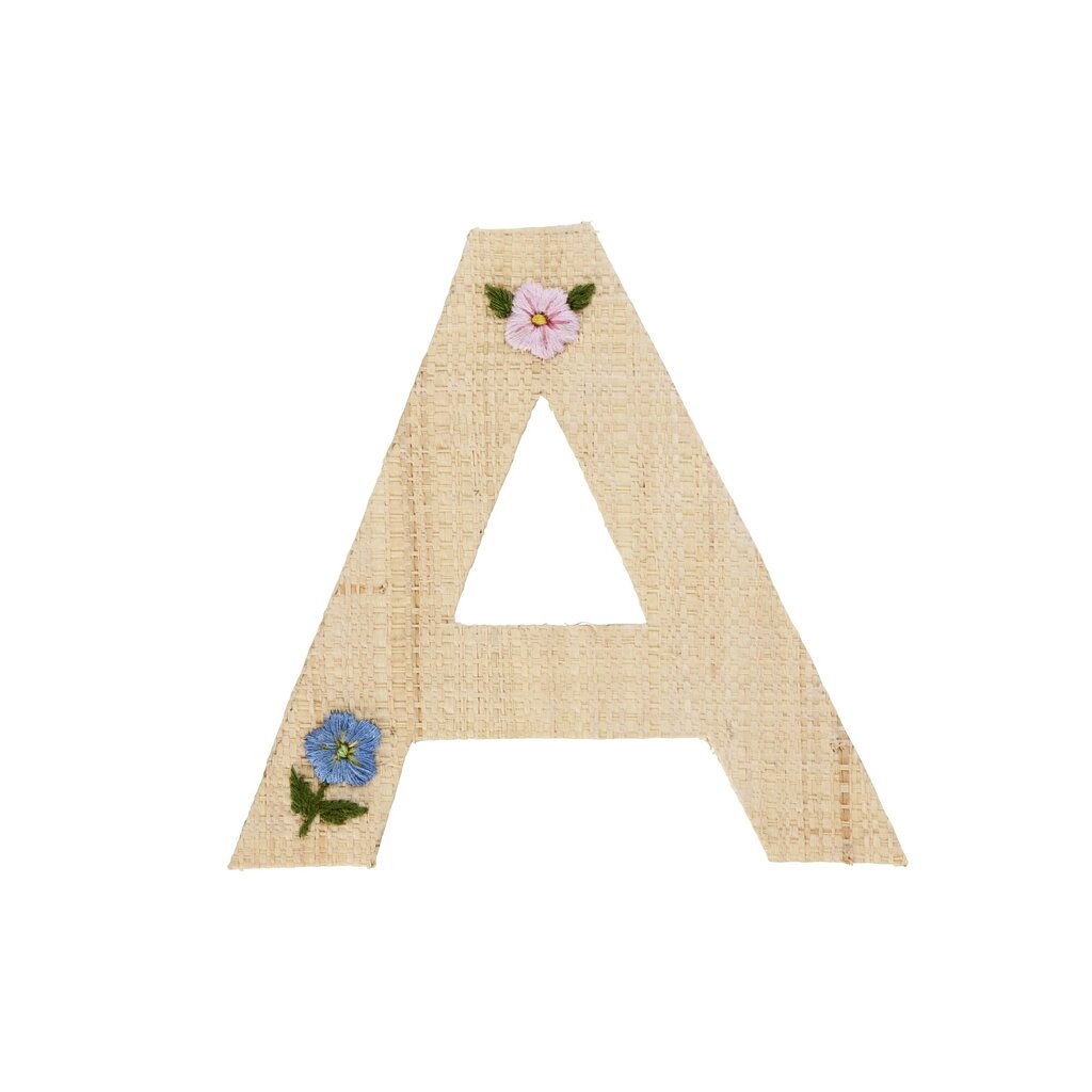 Raffia Buchstaben Sticker