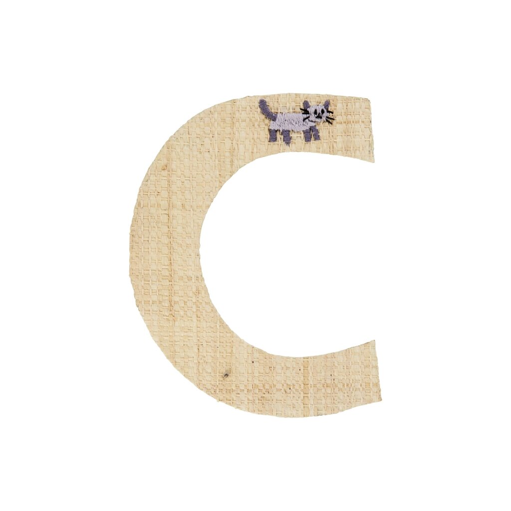 Raffia Buchstaben Sticker