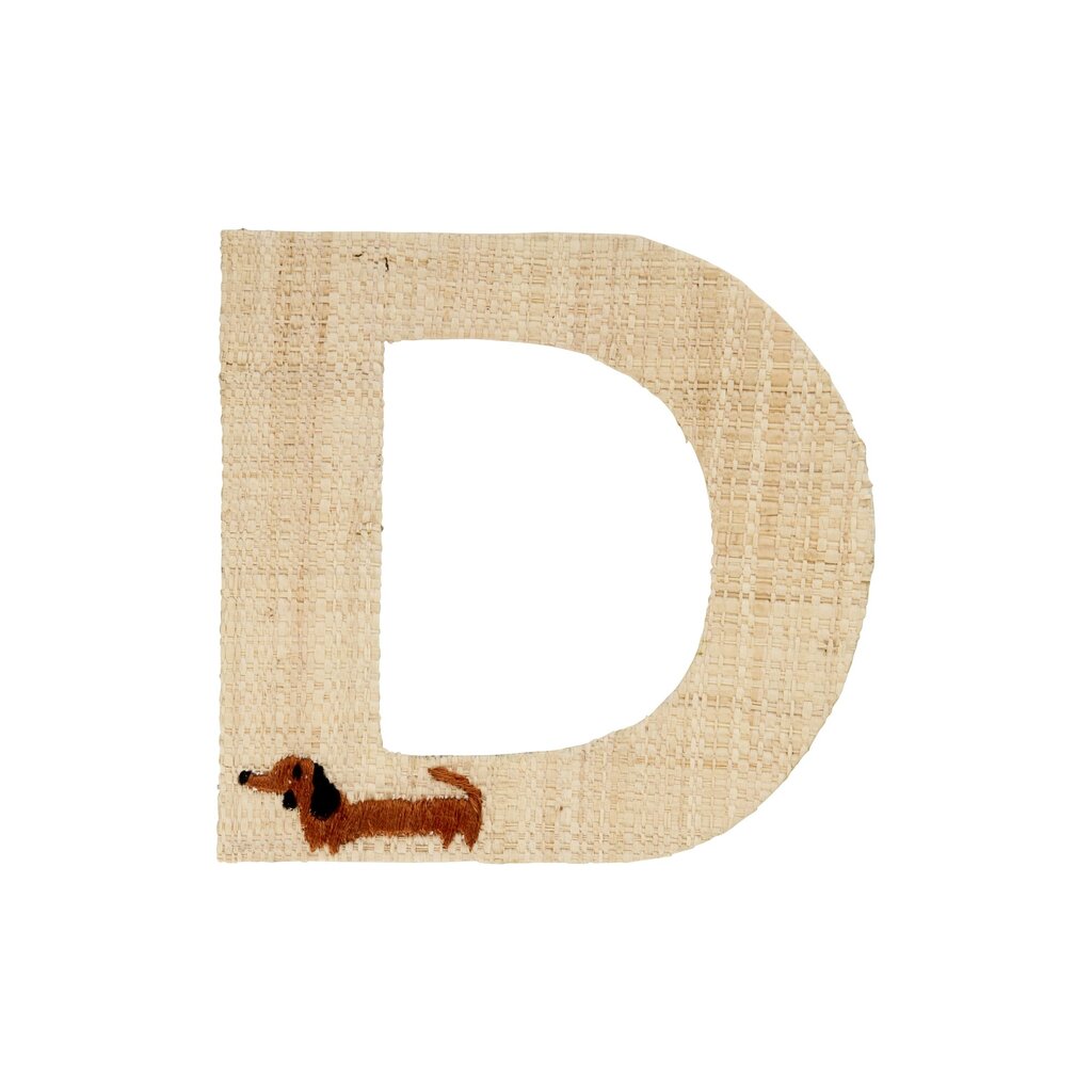 Raffia Buchstaben Sticker