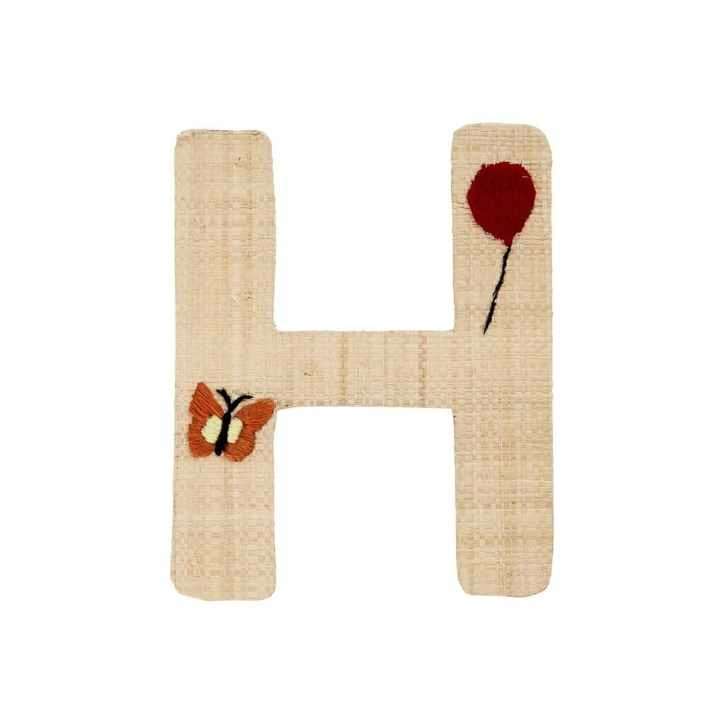 Raffia Buchstaben Sticker
