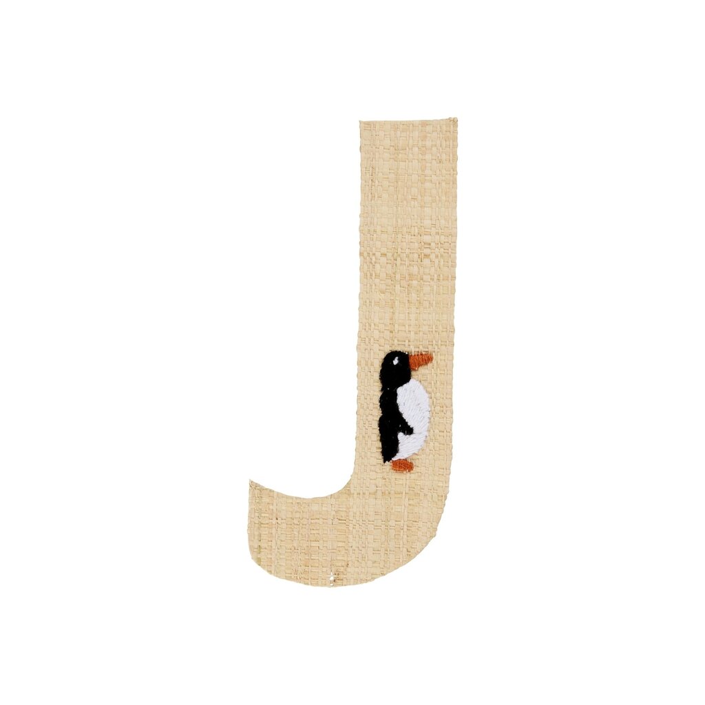 Raffia Buchstaben Sticker