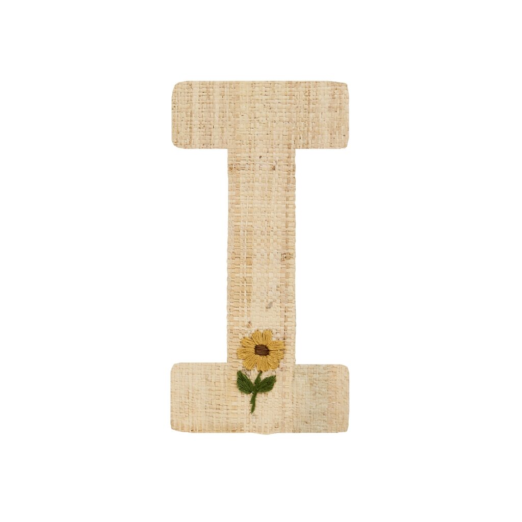Raffia Buchstaben Sticker