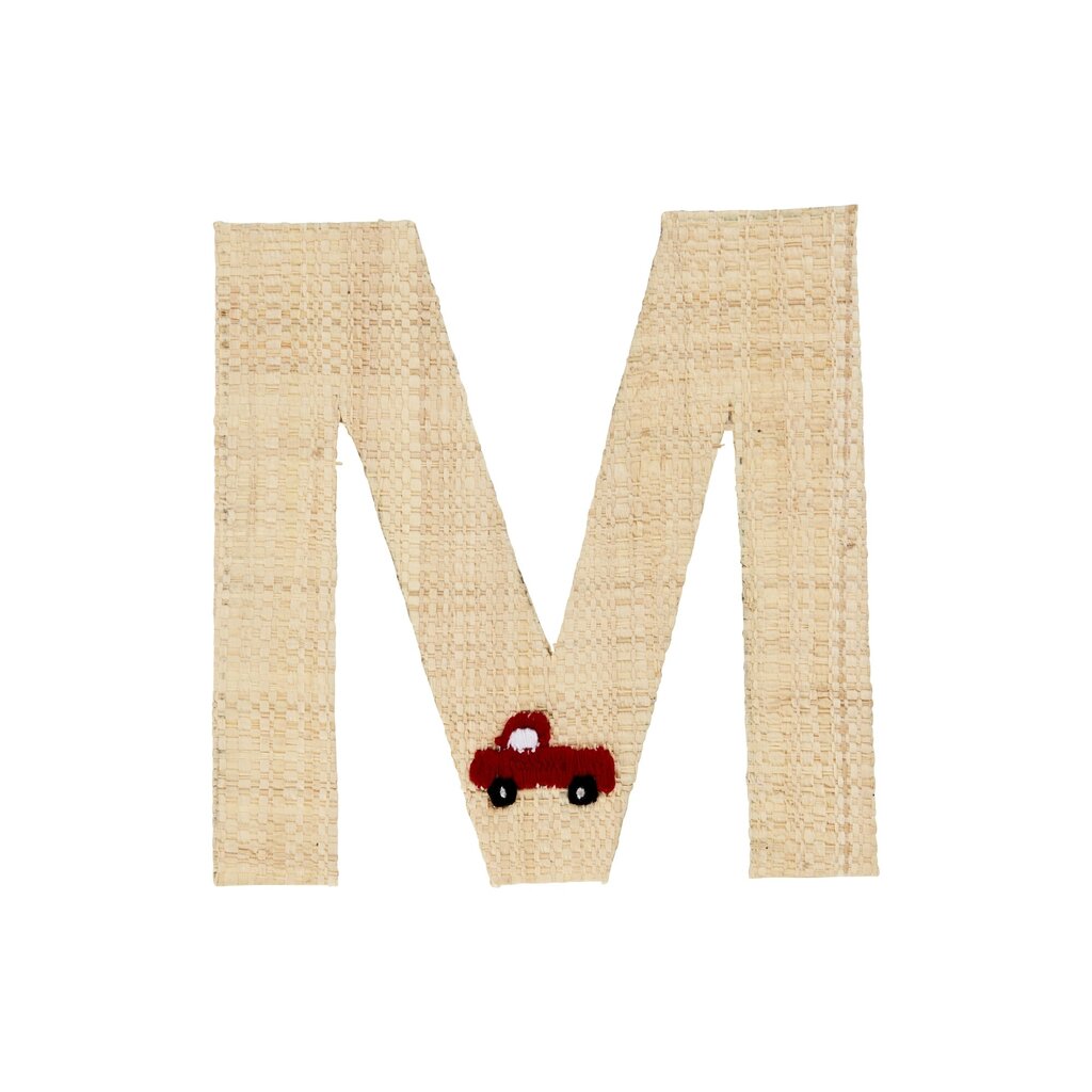 Raffia Buchstaben Sticker
