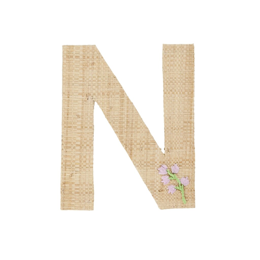 Raffia Buchstaben Sticker