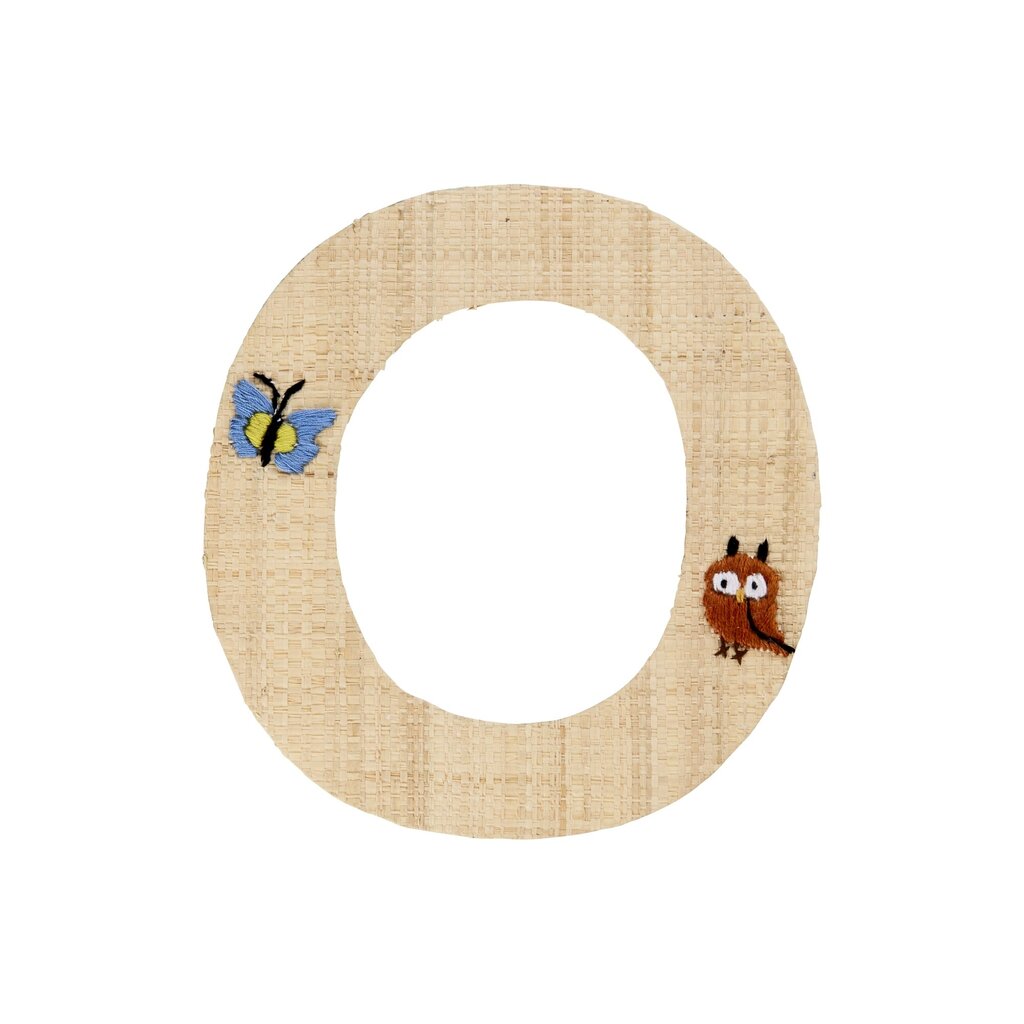 Raffia Buchstaben Sticker