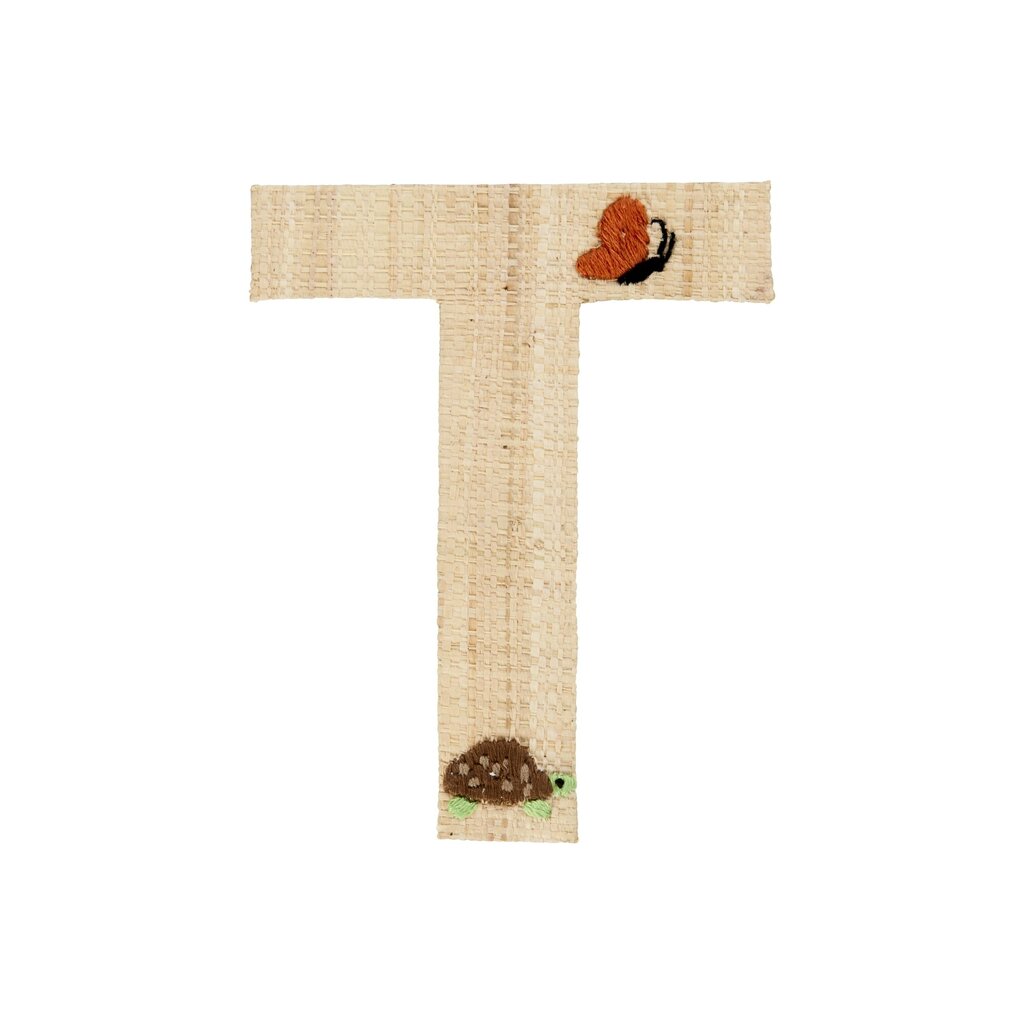 Raffia Buchstaben Sticker