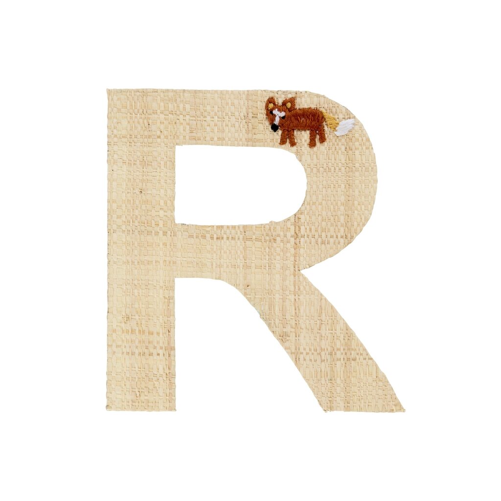 Raffia Buchstaben Sticker