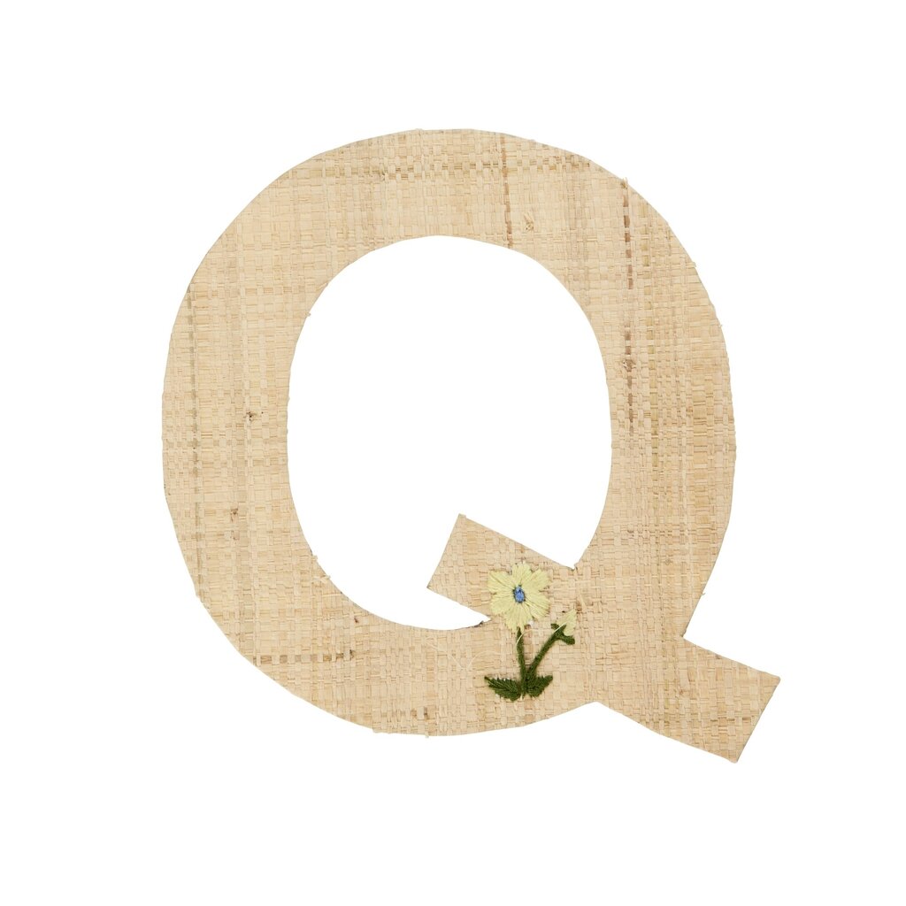 Raffia Buchstaben Sticker