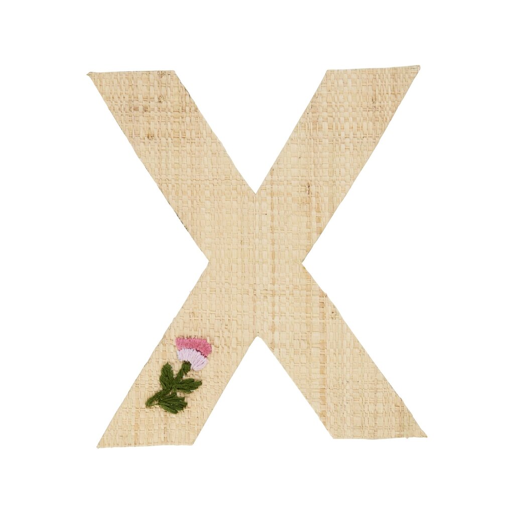 Raffia Buchstaben Sticker
