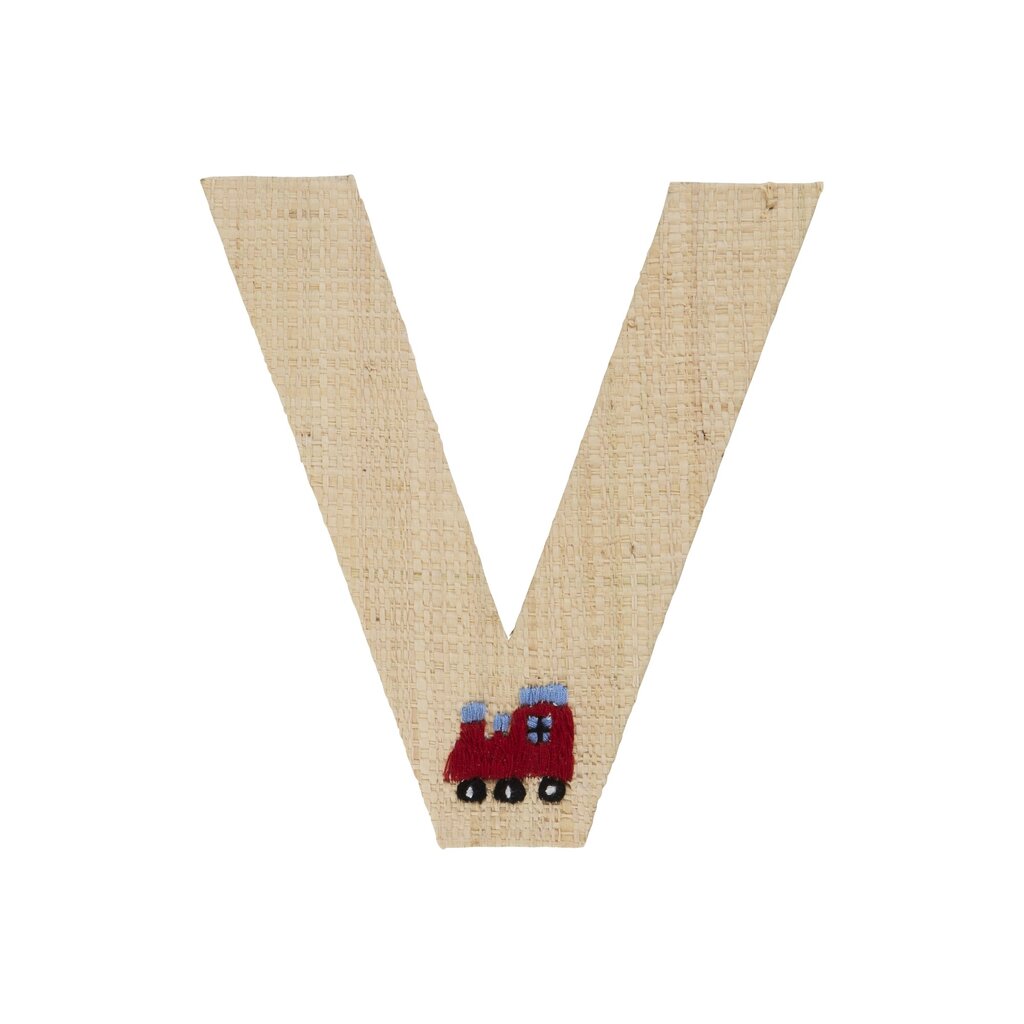 Raffia Buchstaben Sticker
