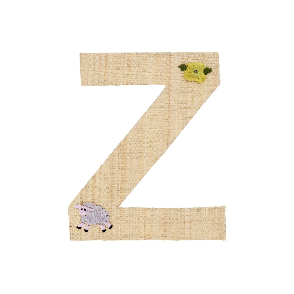Raffia Buchstaben Sticker