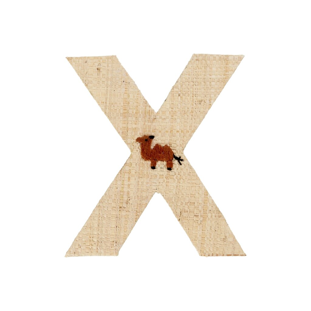 Raffia Buchstaben Sticker