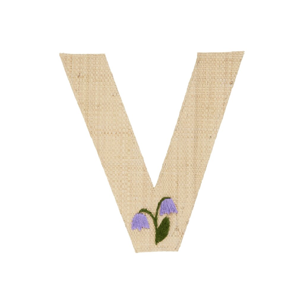 Raffia Buchstaben Sticker