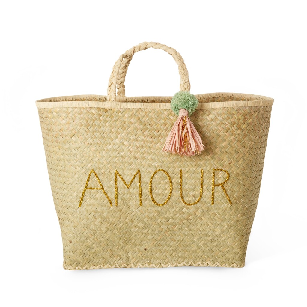 RICE Raffia Tasche AMOUR online kaufen bei SKANDEKO
