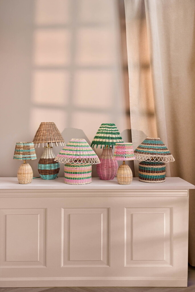 RICE Natur-Rattan Tischlampe, niedrig online kaufen bei SKANDEKO (Ansicht 2)