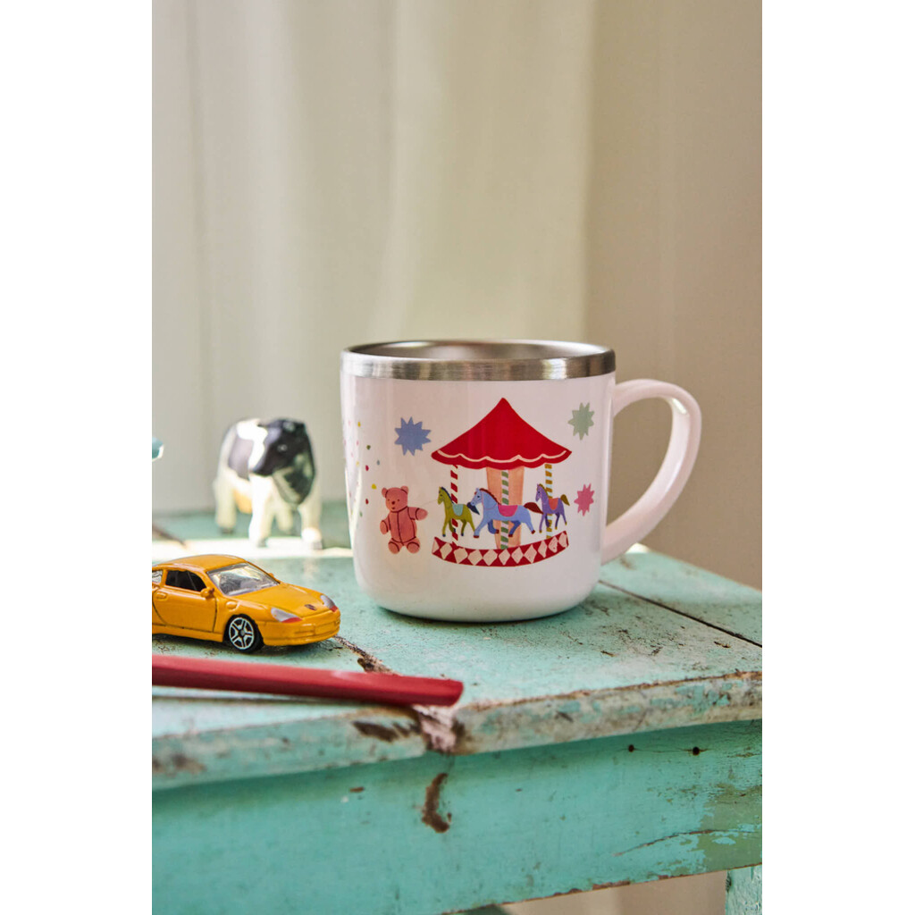 Edelstahl Babybecher Kinderbecher Fun Fair mit Henkel