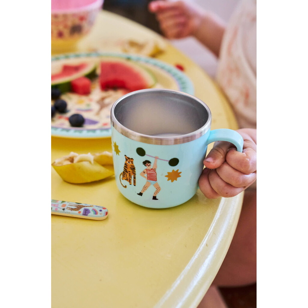 Edelstahl Babybecher Kinderbecher Fun Fair mit Henkel