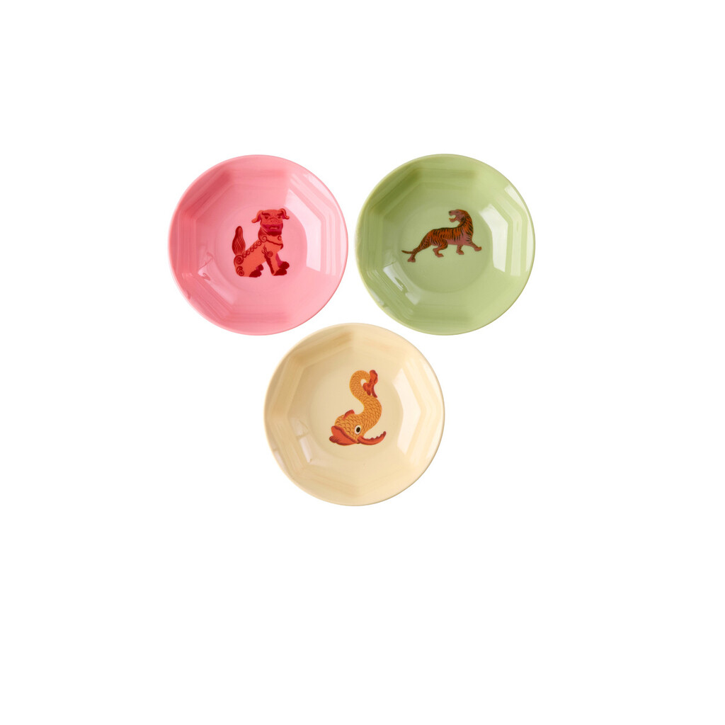 RICE Melamin Sushi-Dipschalen im 3er-Set mit China-Prints online kaufen bei SKANDEKO
