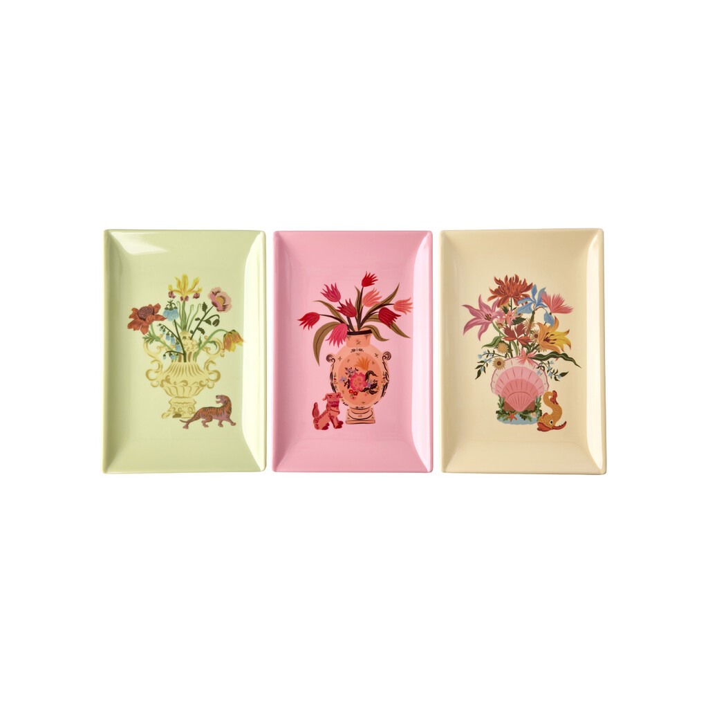 RICE Melamin Sushi-Teller Chinese Prints 3er-Set online kaufen bei SKANDEKO
