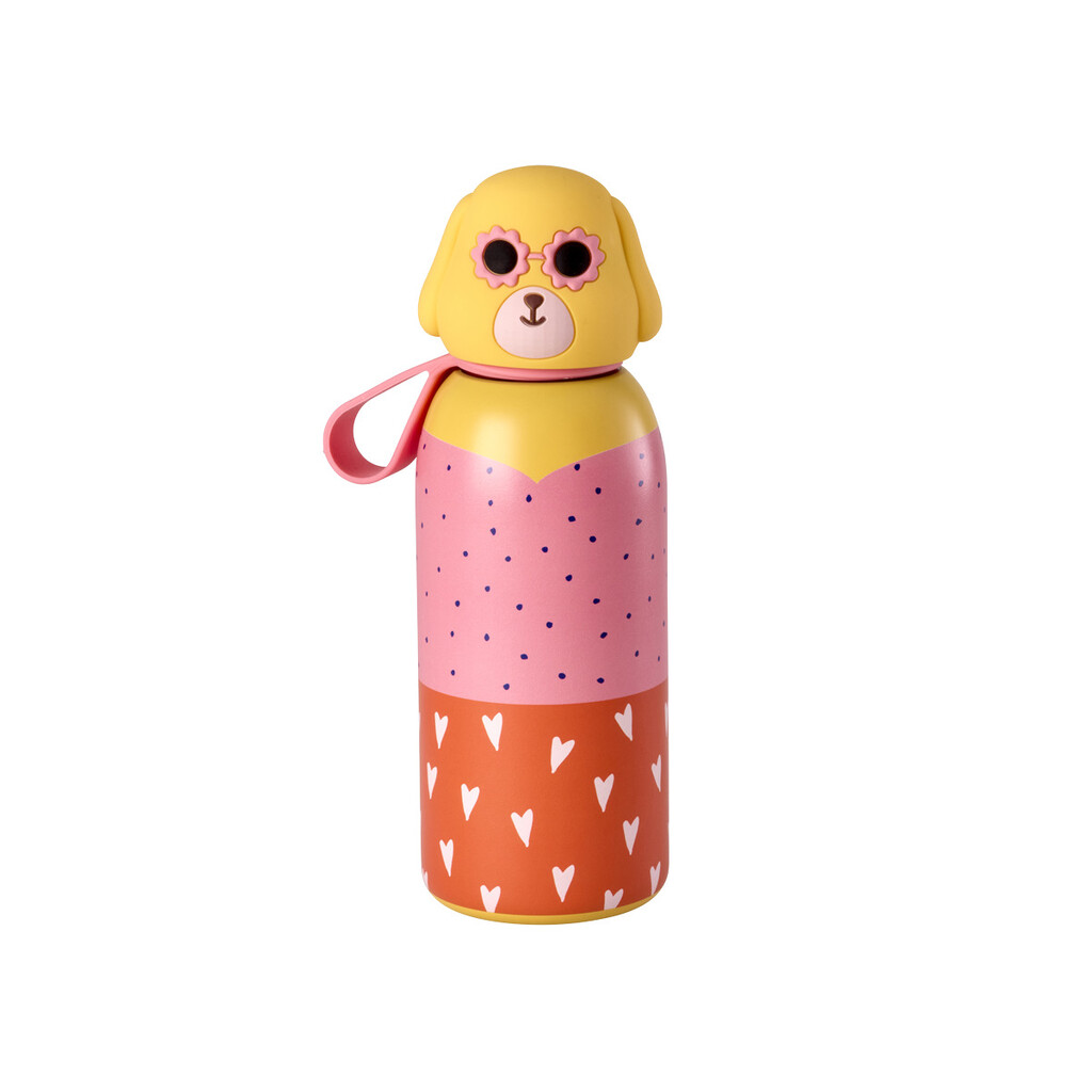 RICE Edelstahl Kinder Thermosflasche Trinkflasche mit Tiermotiv