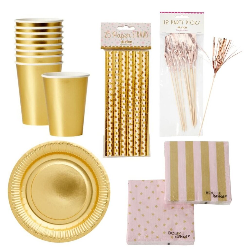 skandeko Goldenes Party Set für 8 Personen online kaufen bei SKANDEKO