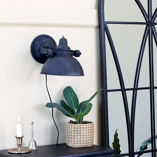 Impressionen zu Chic Antique Factory Wandlampe schwarz, Bild 2