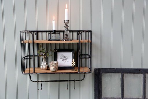 Impressionen zu Chic Antique Altes Regal Garderobe mit Haken, Bild 1
