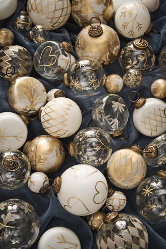 Impressionen zu IB Laursen Große Weihnachtskugeln 5er-Set mit goldfarbener Eingravierung, Bild 8
