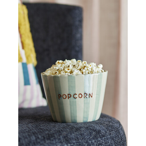 Impressionen zu Bloomingville Popcorn Schale Bunt – Handbemaltes Steingut im Hygge-Stil, Bild 2