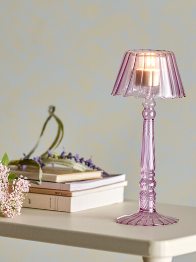 Impressionen zu Bloomingville Cisco Teelichthalter Rose aus Glas, Bild 1