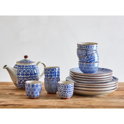 Impressionen zu Bloomingville Karine Dessert-Teller-Set, Blau – Ø 20 cm, Bild 2