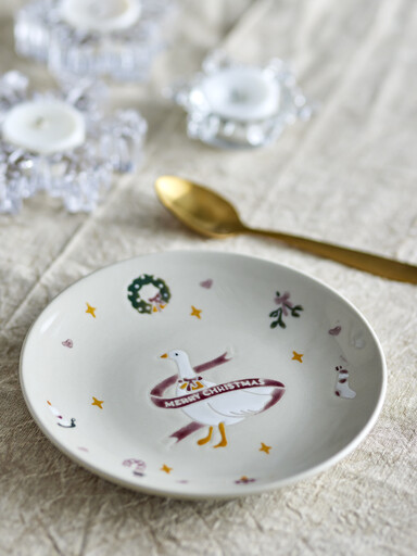 Impressionen zu Bloomingville Mary Teller 4er-Set Weihnachten Steingut Ø 16 cm, Bild 1