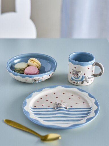 Impressionen zu Bloomingville Mini Geschirr-Set Mille aus Steingut 3-teilig, Bild 1