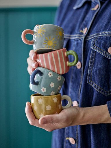 Impressionen zu Bloomingville Nini Tasse aus Steingut, 4er Multipack, Bild 1