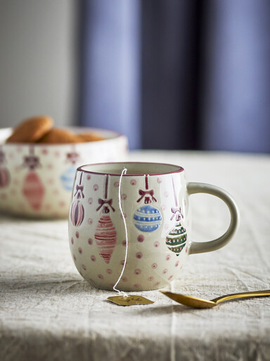 Impressionen zu Bloomingville Steingut-Becher Ornamentia Weihnachten 300 ml (4er-Set), Bild 2