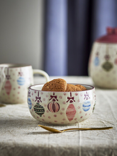 Impressionen zu Bloomingville Steingut-Schale Ornamentia Weihnachten 4er-Set 535 ml, Bild 2